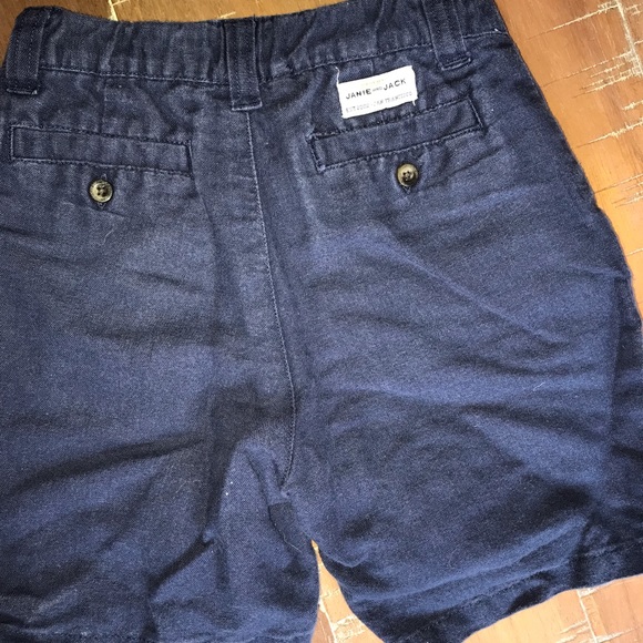 Janie And Jack 18-24 mo toddler navy linen shorts - Picture 3 of 4